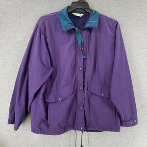 LL Bean Gorpcore Colorblock Windbreaker Full-Zip Jacket Pockets Drawstring XL